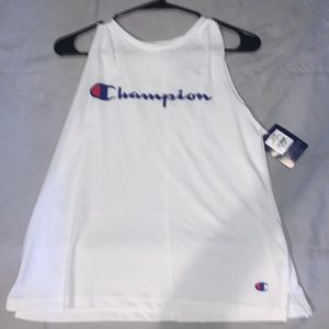 White champion muscle tank
